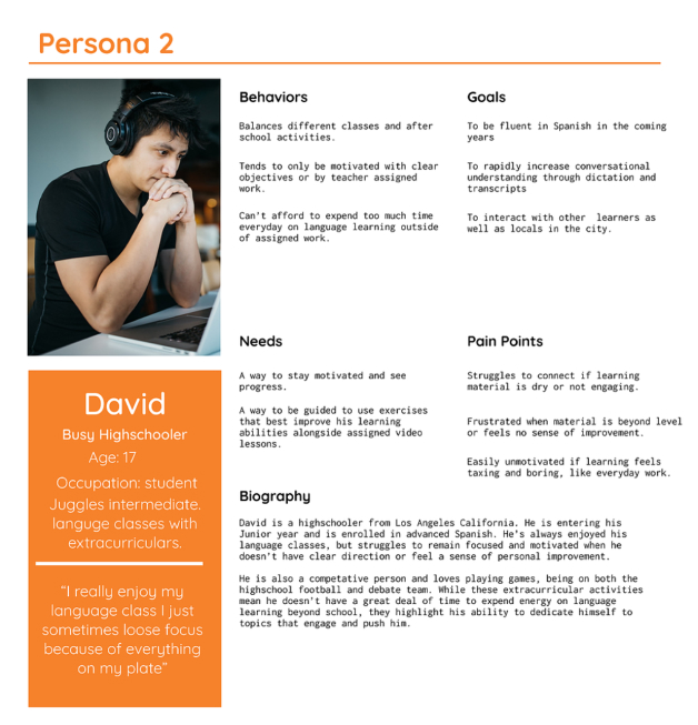 User research persona 2